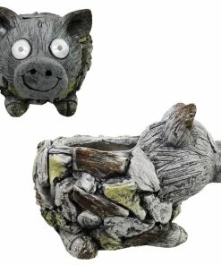 Budget 👍 Alpine Solar Pig Planter - QWR1136SLR - Lighting, Torches & Firepits ✔️