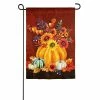 Outlet 😍 Evergreen Harvest Floral Pumpkin Bouquet Garden Textured Suede Flag - 14ES9374 - Garden Flags 👍