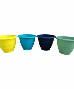 Outlet 🛒 King Lighting High-Quality Plastic Resin Outdoor Planter, Assorted Colors - PPL001 - Planters 👏
