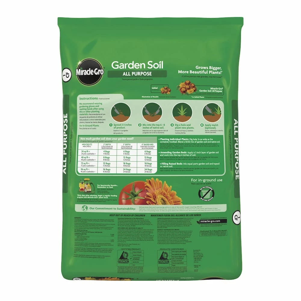 Best reviews of π― Miracle-Gro All-Purpose In-Ground Use Garden Soil, 1 cu. ft. - 70551430 - Fertilizers & Plant Food π 2 Best reviews of π― Miracle-Gro All-Purpose In-Ground Use Garden Soil, 1 cu. ft. - 70551430 - Fertilizers & Plant Food π - Image 2