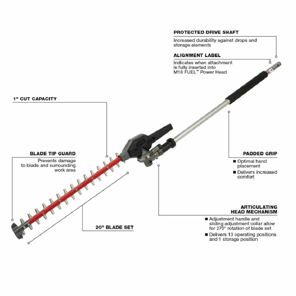 Best Pirce 🎉 Milwaukee® M18 Fuel™ Quik-Lok™ Articulating Hedge Trimmer Attachment - 49-16-2719 - Trimmers & Edgers ✔️ 5 Best Pirce 🎉 Milwaukee® M18 Fuel™ Quik-Lok™ Articulating Hedge Trimmer Attachment - 49-16-2719 - Trimmers & Edgers ✔️ - Image 5