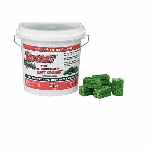 Brand new π Tomcat Mouse/Rat with Bromethalin Bait Chunx, 4lb Pail - 22244 - Baits & Traps π 1 Brand new π Tomcat Mouse/Rat with Bromethalin Bait Chunx, 4lb Pail - 22244 - Baits & Traps π