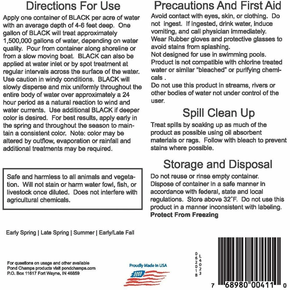 Best Sale 🎉 Pond Champs Black Lake & Pond Dye, 1 Gallon - 00411 - Lake Dyes 🤩 3 Best Sale 🎉 Pond Champs Black Lake & Pond Dye, 1 Gallon - 00411 - Lake Dyes 🤩 - Image 3