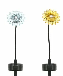 Best deal 🤩 Assorted Alpine Solar Acrylic Chrysanthemum Stake Light QYY100ABB - Garden Accessories 💯