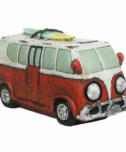 Hot Sale π₯° Alpine Solar Red Bus With Led Light - QWR866SLR-RD - Garden Accessories π